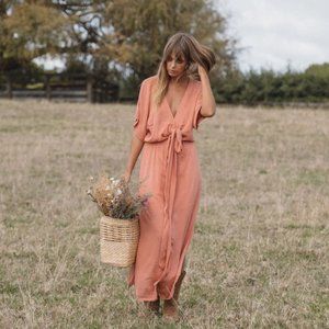 Hazel & Folk Melody Maxi Dress in Dusty Rose size L/XL. New with Tags.